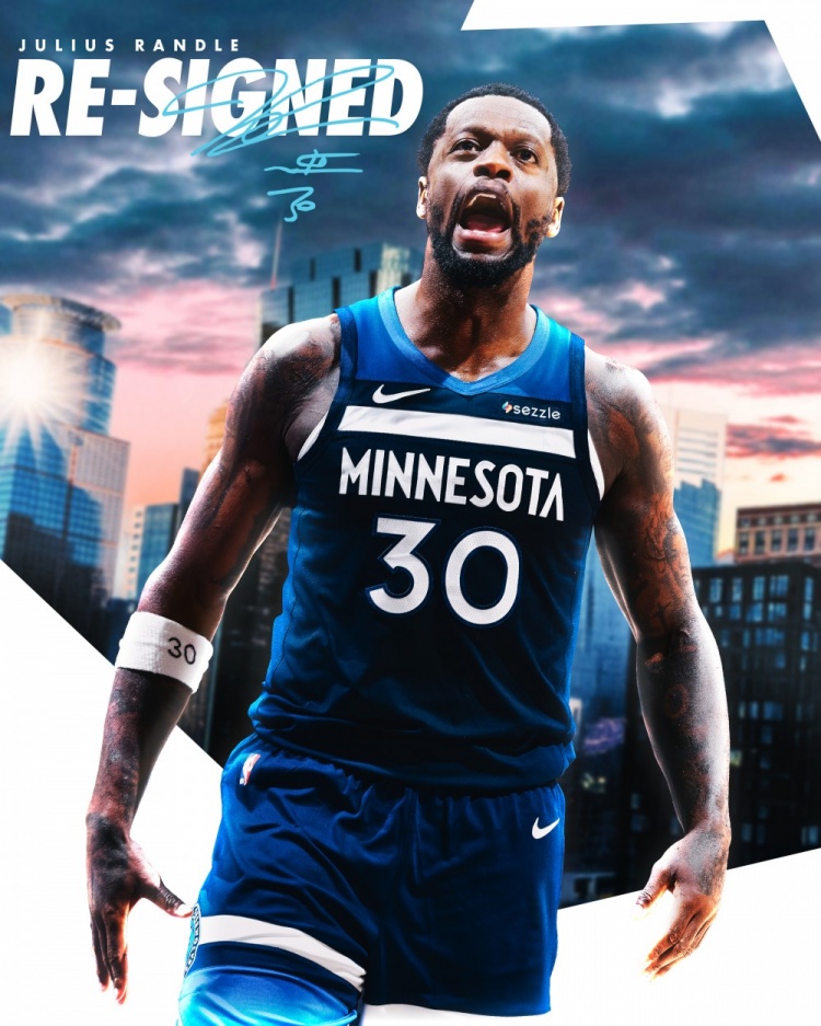 九游官网-3年1亿美元+末年球员选项！森林狼官宣续约兰德尔